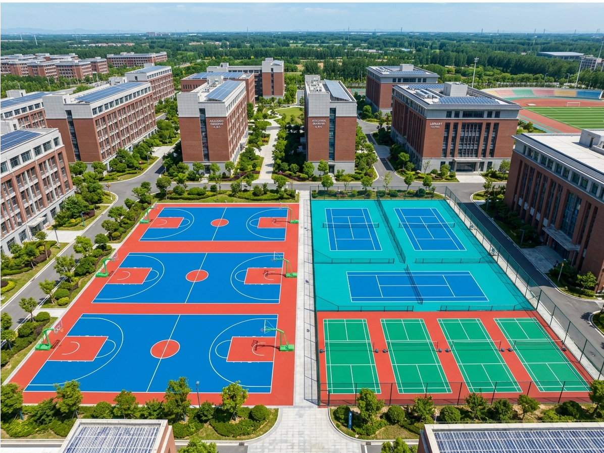 聊城市硅PU球场全塑型塑胶跑道 - 推荐
